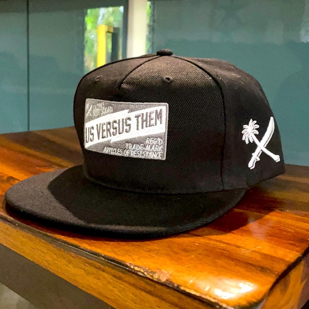 Us Versus Them Black Snap Back